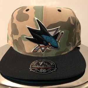 🦈 San Jose Sharks Camo Hi-Crown Fitted
